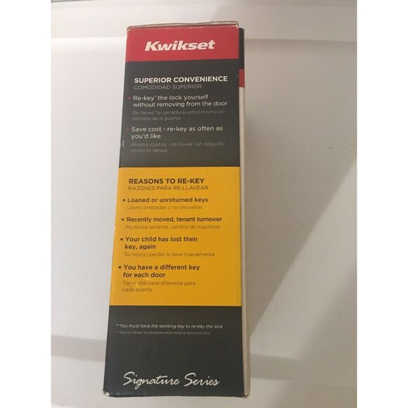 Kwikset 740CN-3-SMT-CP-K4 Cameron Entry Knob Lockset w/ Smart Key,‎ Polish - Picture 2 of 6